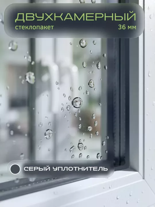 Окно Melke Smart Ultra 65 600×600 мм 1 створка глухое двухкамерное Белый/Табак